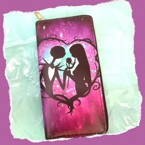 💚Nightmare Before Christmas Leather Zip Wallet NWT